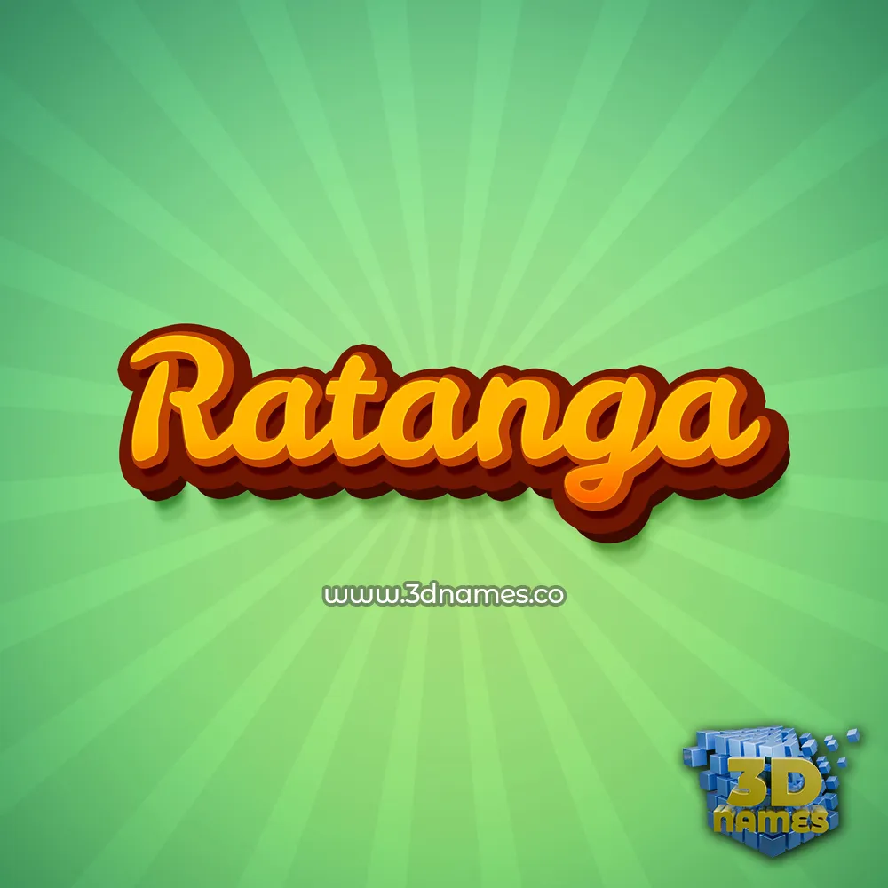 ratanga in Green Rays style - 3D name wallpaper