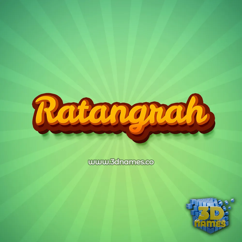 ratangrah in Green Rays style - 3D name wallpaper