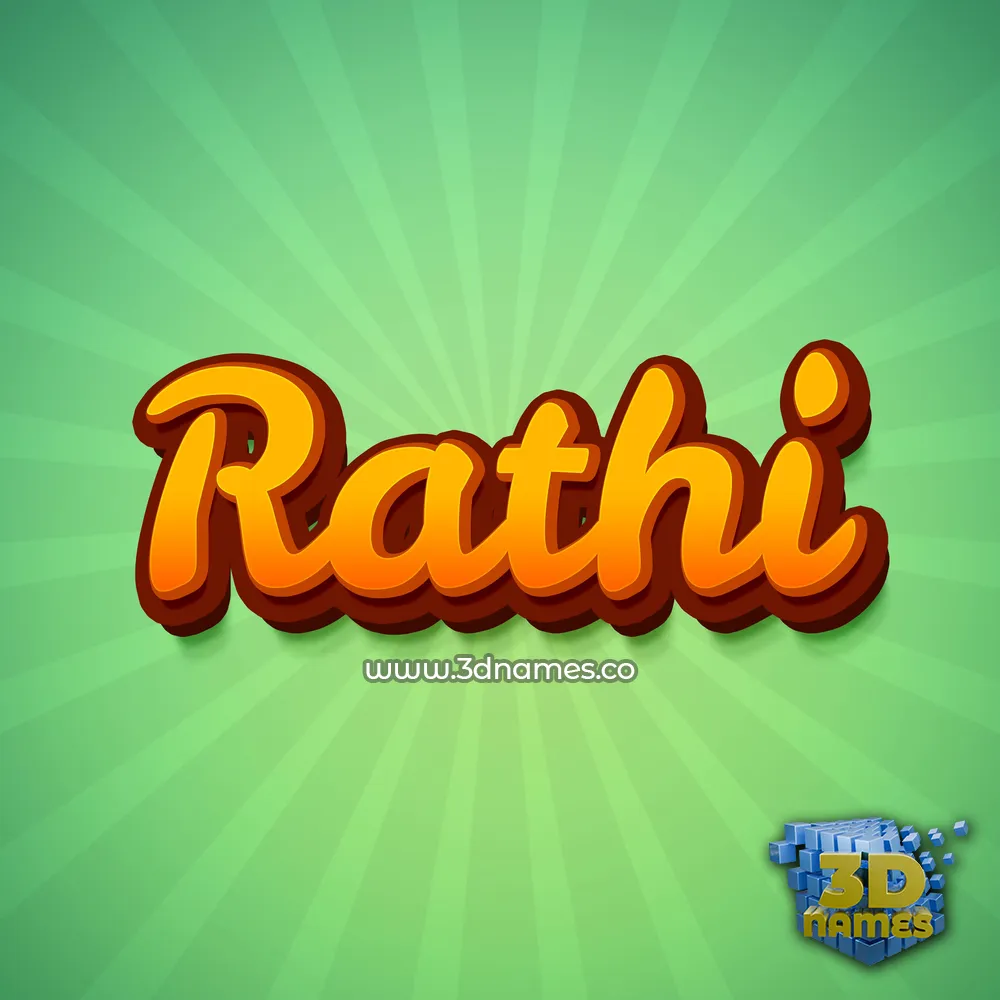 rathi in Green Rays style - 3D name wallpaper