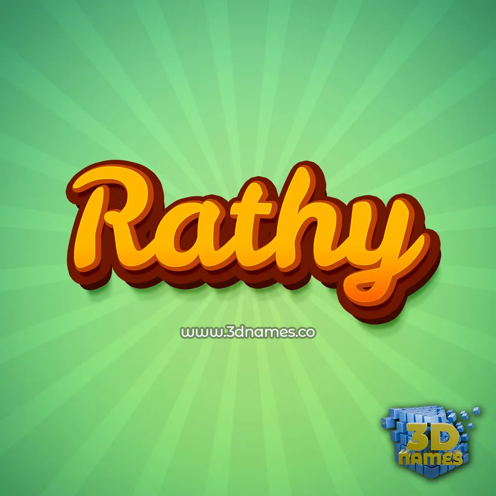 rathy in Green Rays style - 3D name wallpaper