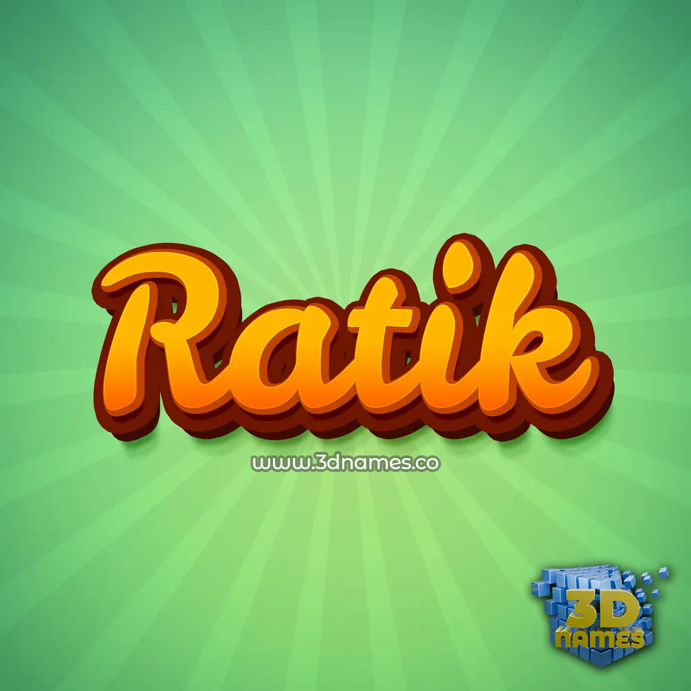 ratik in Green Rays style - 3D name wallpaper