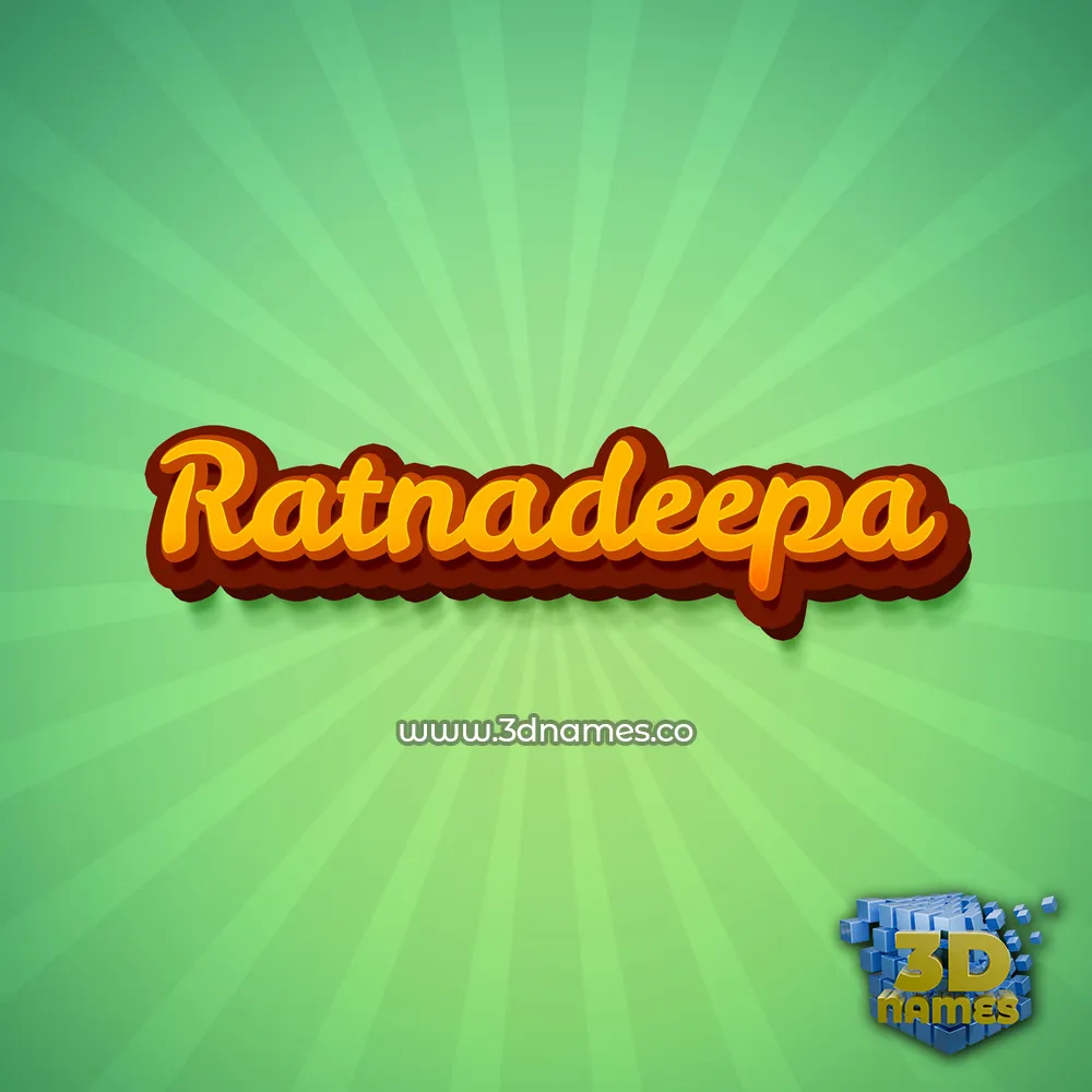 ratnadeepa in Green Rays style - 3D name wallpaper