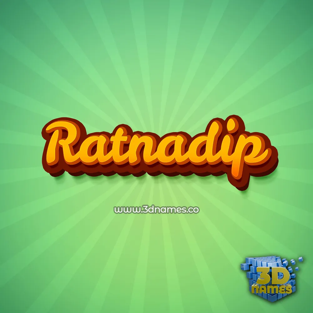 ratnadip in Green Rays style - 3D name wallpaper