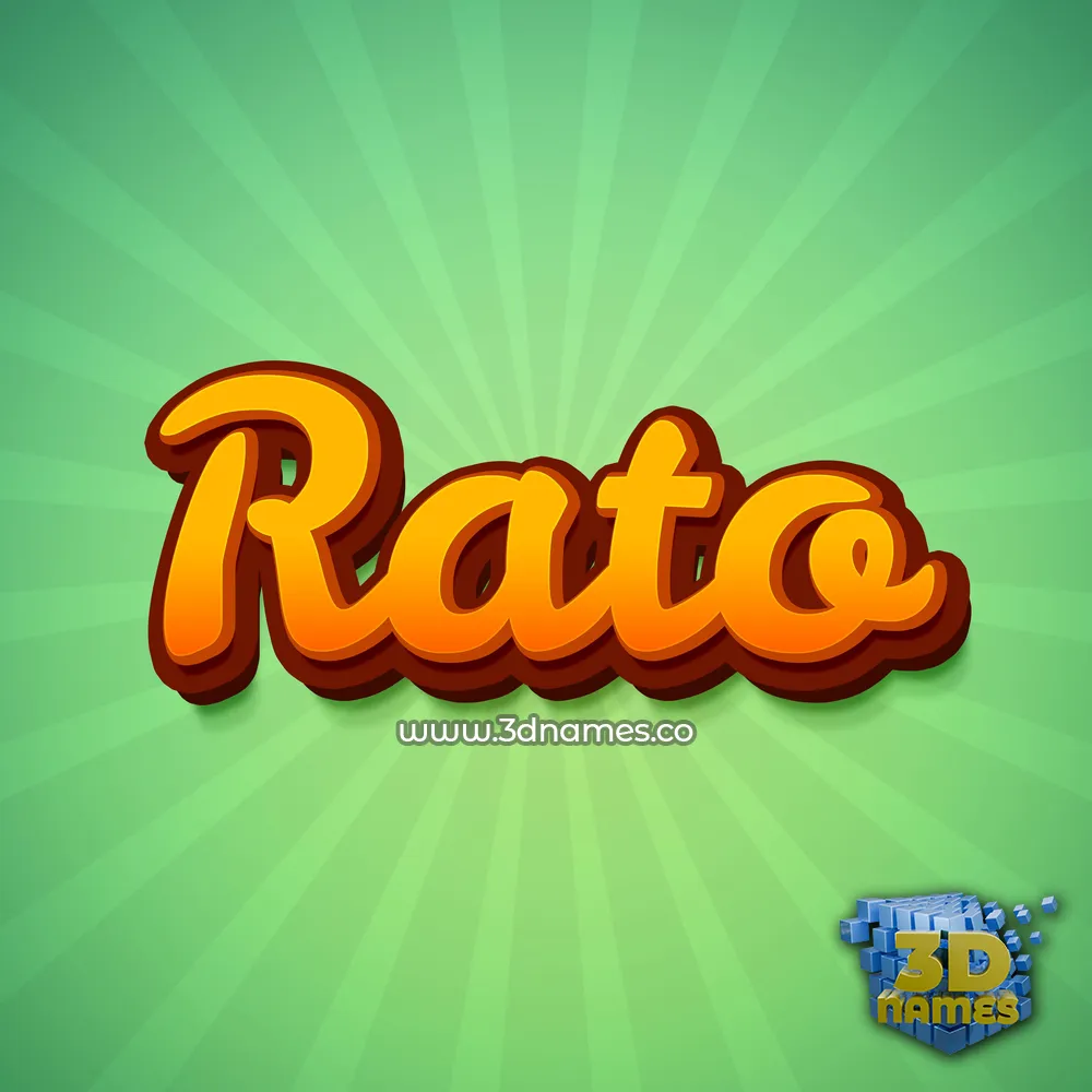 rato in Green Rays style - 3D name wallpaper