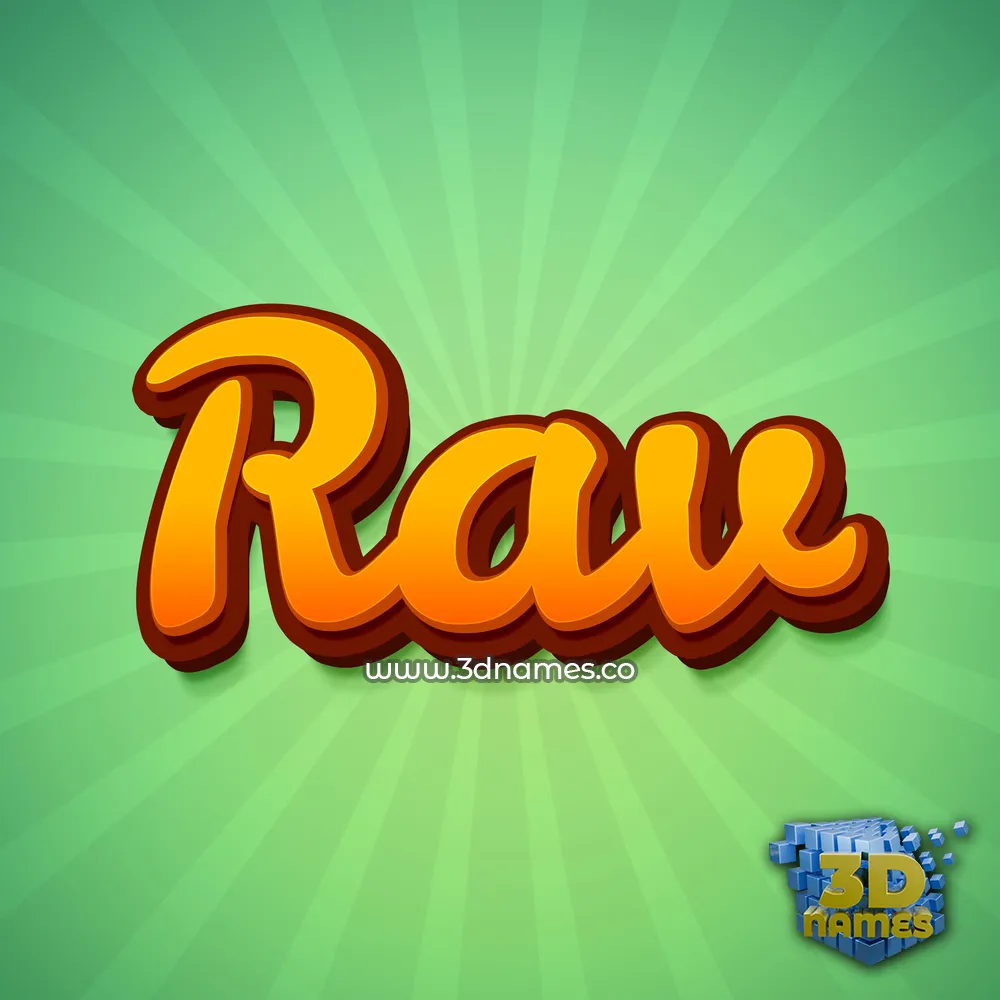rav in Green Rays style - 3D name wallpaper