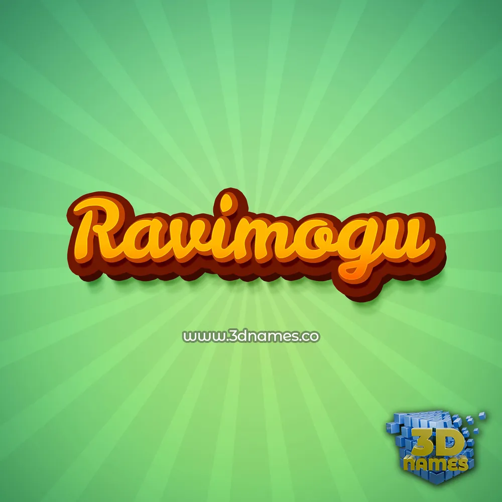 ravimogu in Green Rays style - 3D name wallpaper