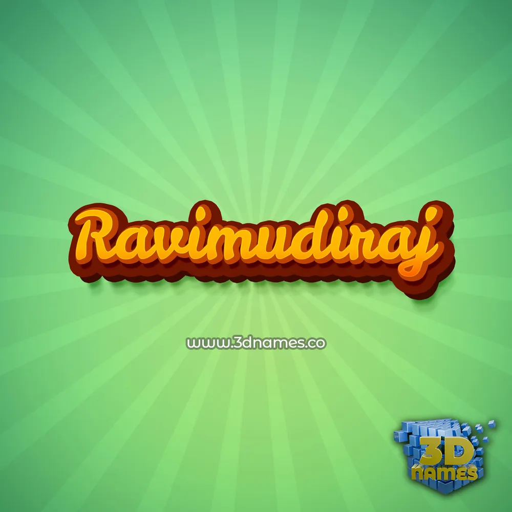 ravimudiraj in Green Rays style - 3D name wallpaper