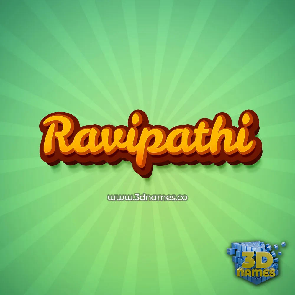 ravipathi in Green Rays style - 3D name wallpaper