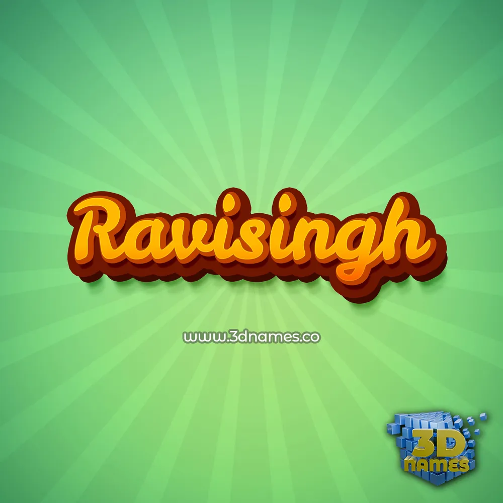 ravisingh in Green Rays style - 3D name wallpaper