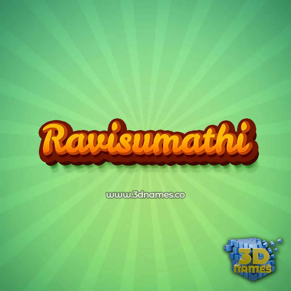 ravisumathi in Green Rays style - 3D name wallpaper