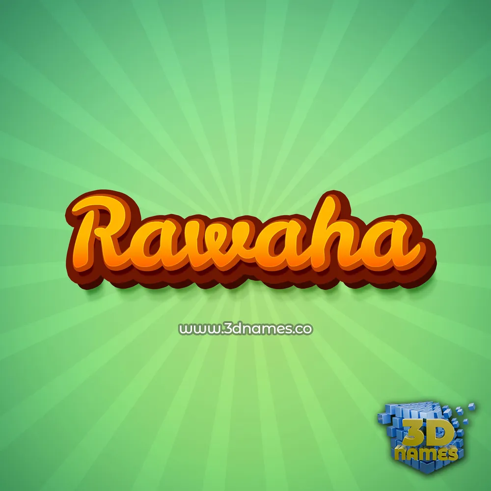 rawaha in Green Rays style - 3D name wallpaper