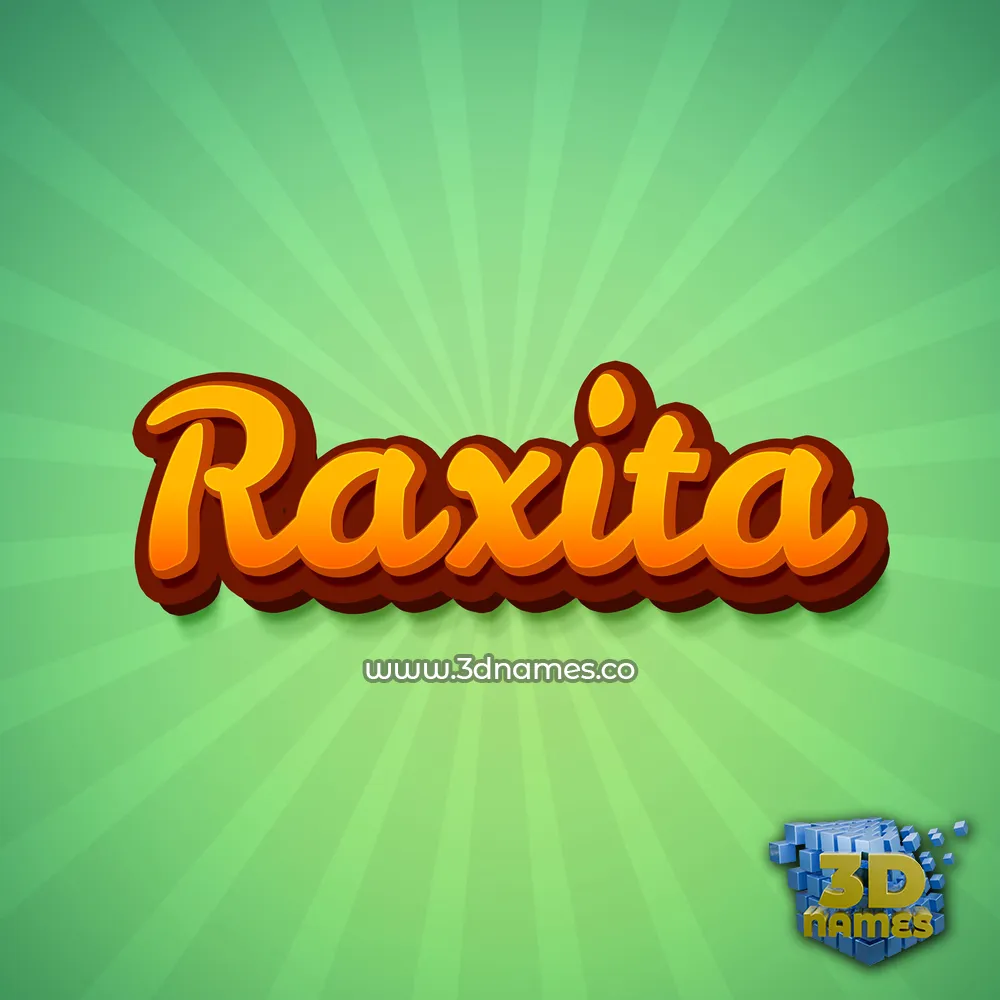 raxita in Green Rays style - 3D name wallpaper