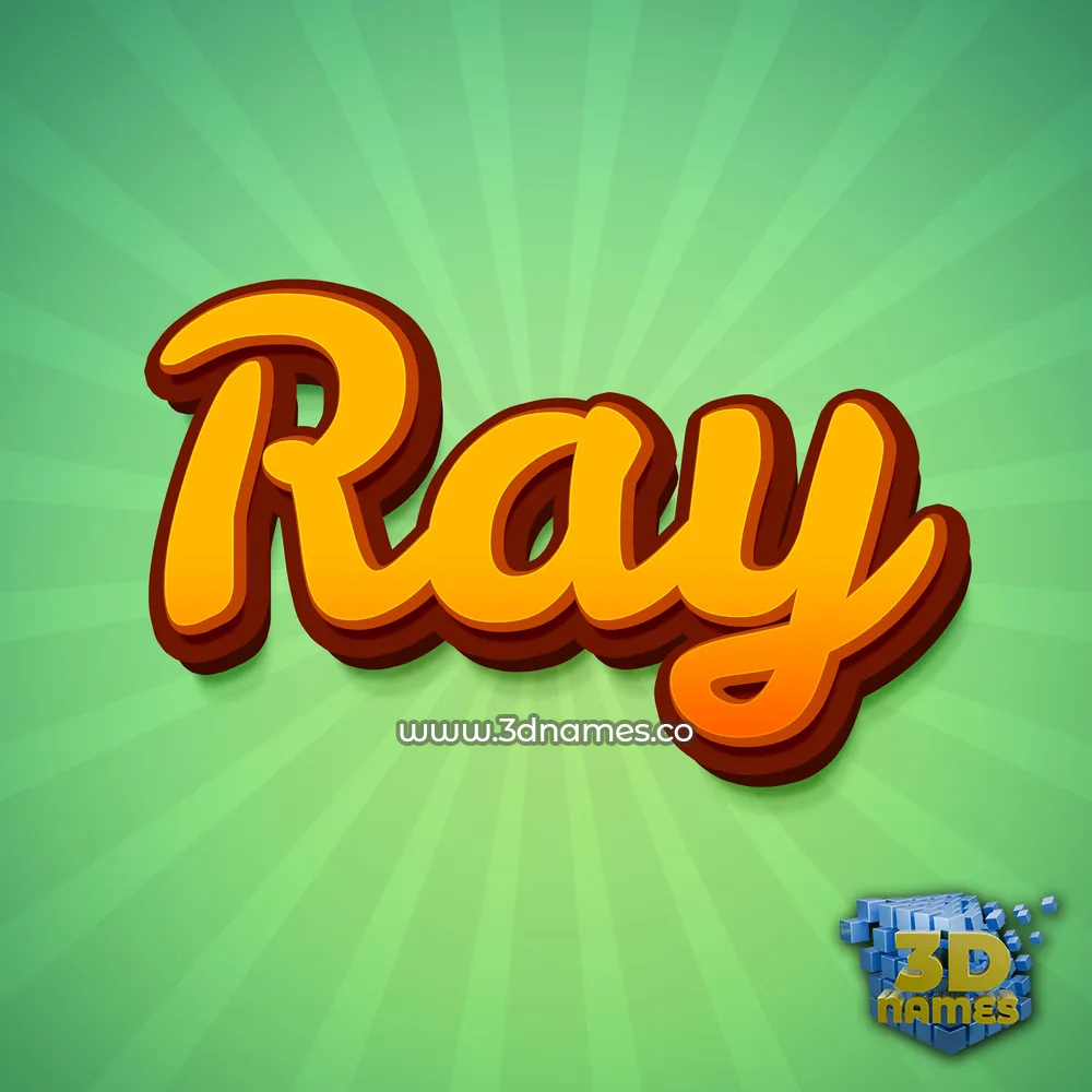 ray in Green Rays style - 3D name wallpaper