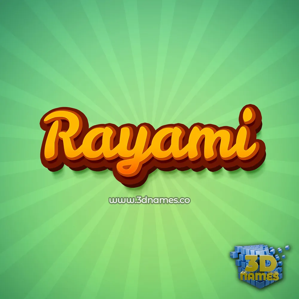 rayami in Green Rays style - 3D name wallpaper