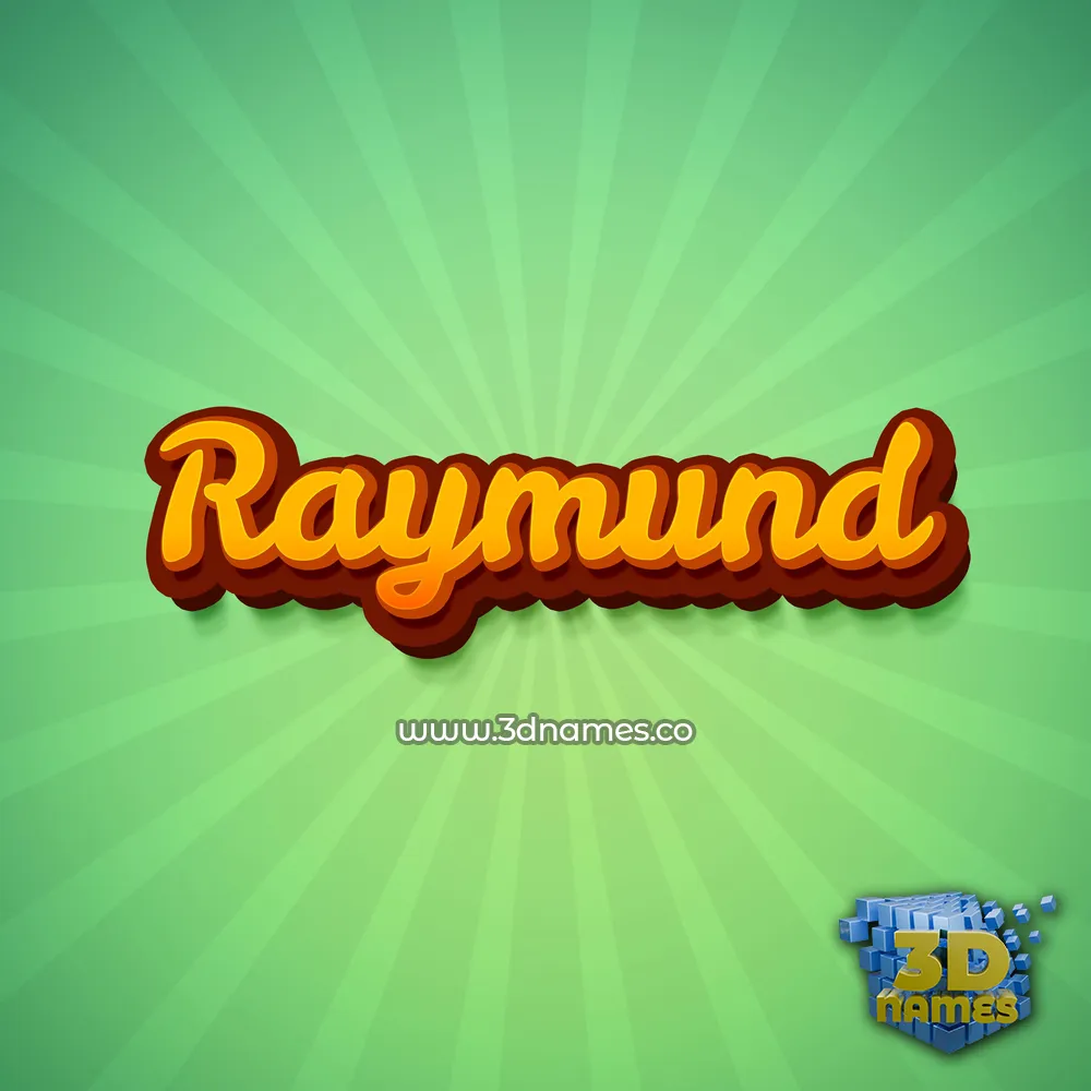 raymund in Green Rays style - 3D name wallpaper