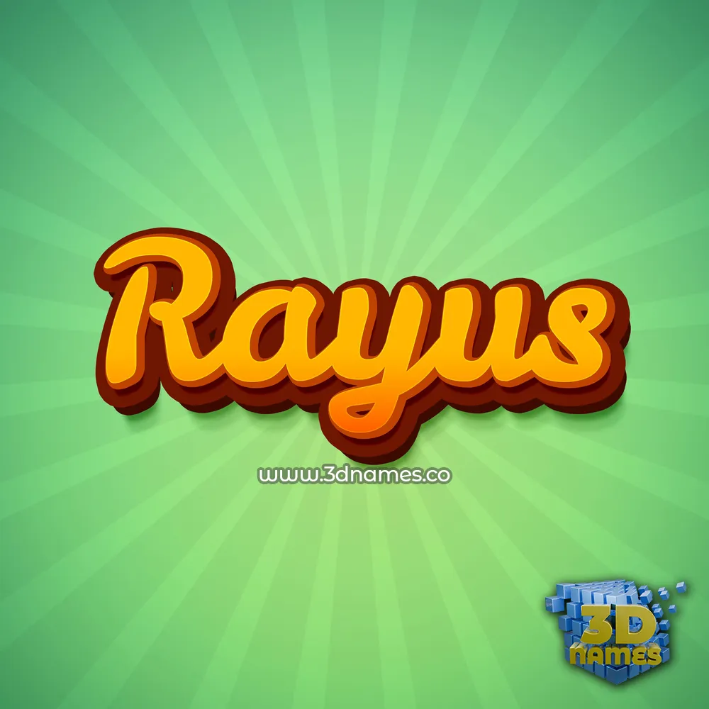 rayus in Green Rays style - 3D name wallpaper