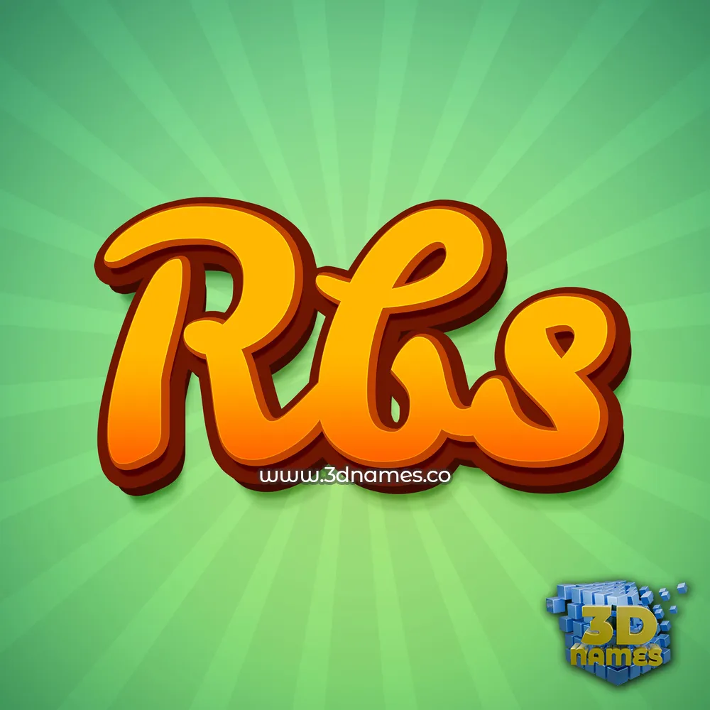 rbs in Green Rays style - 3D name wallpaper