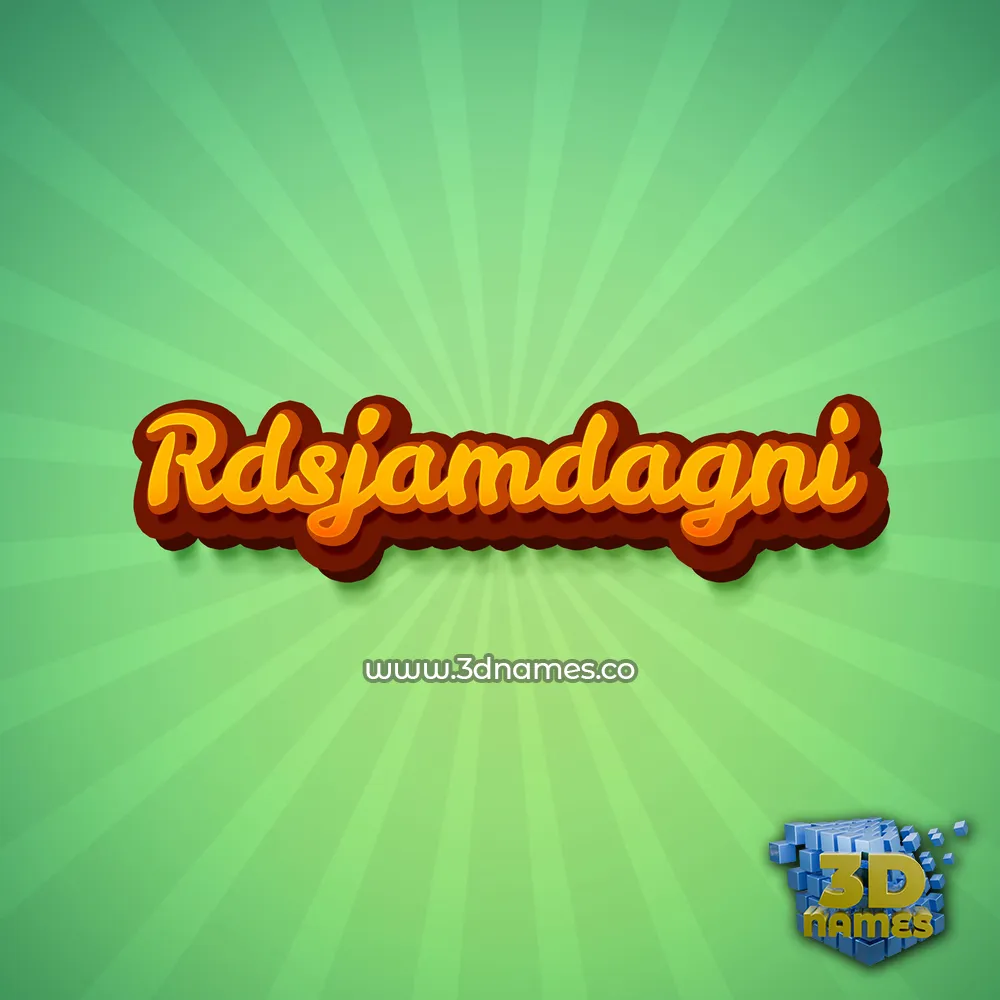 rdsjamdagni in Green Rays style - 3D name wallpaper