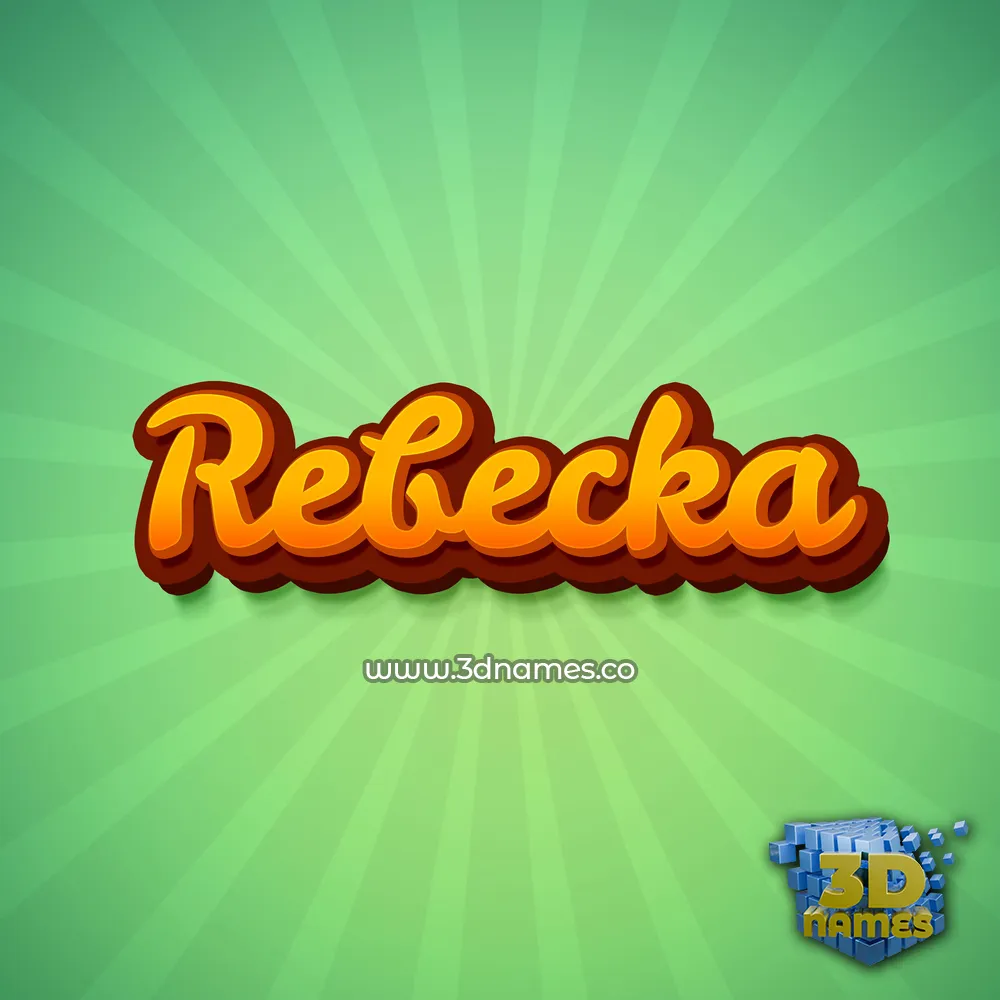 rebecka in Green Rays style - 3D name wallpaper
