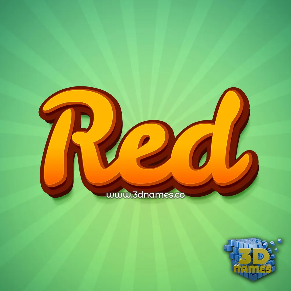red in Green Rays style - 3D name wallpaper