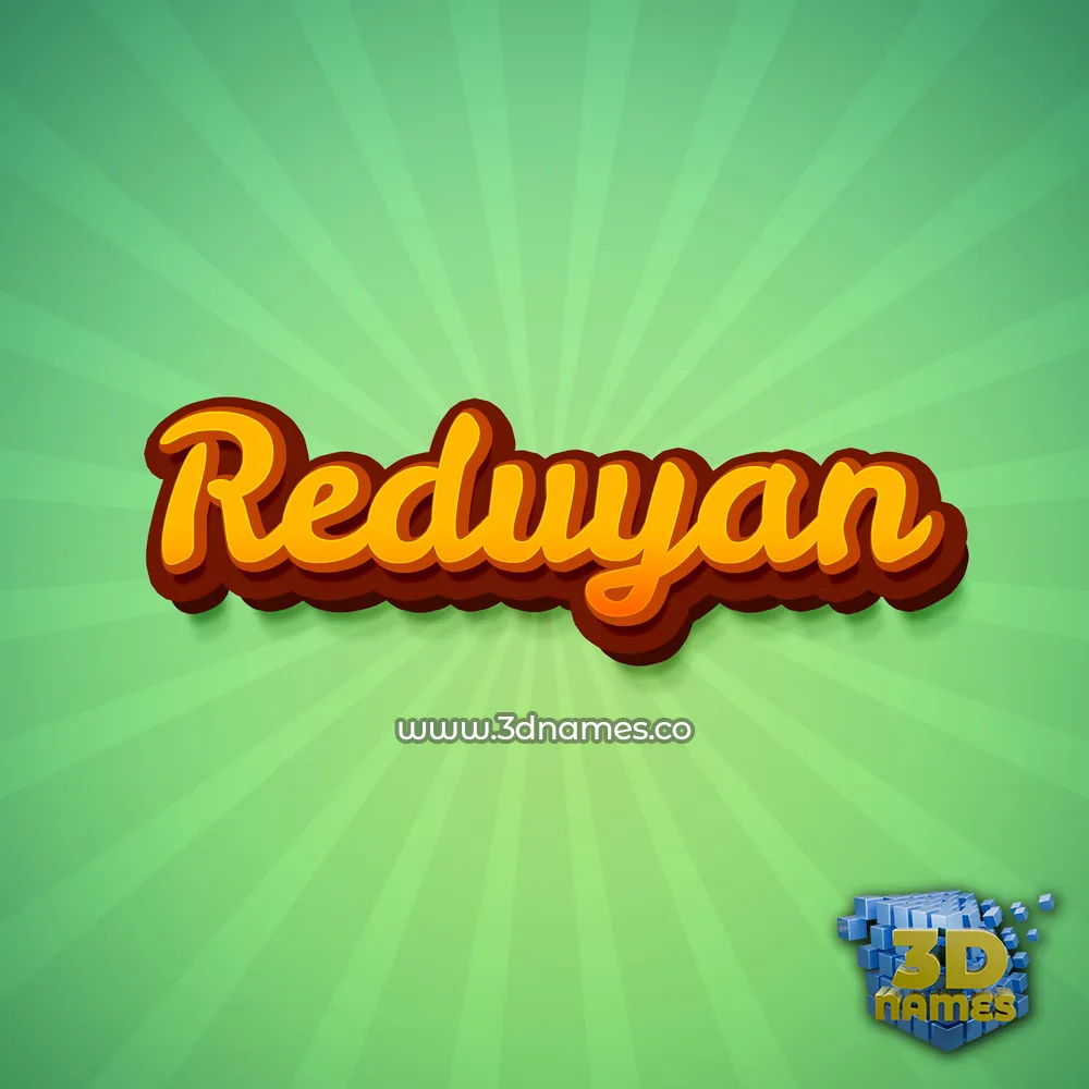 reduyan in Green Rays style - 3D name wallpaper