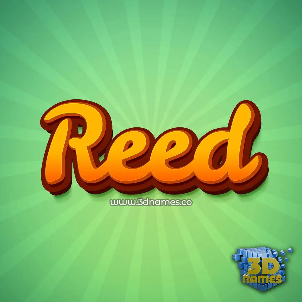 reed in Green Rays style - 3D name wallpaper