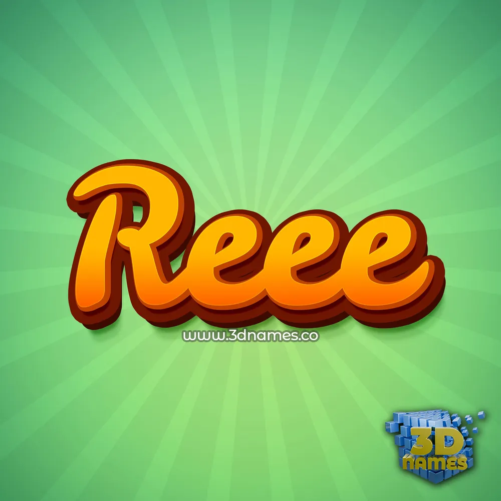 reee in Green Rays style - 3D name wallpaper