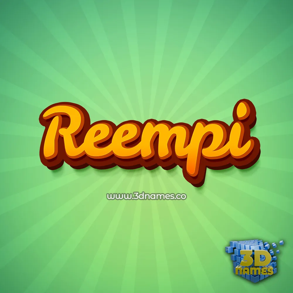 reempi in Green Rays style - 3D name wallpaper