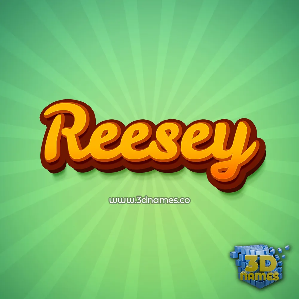 reesey in Green Rays style - 3D name wallpaper