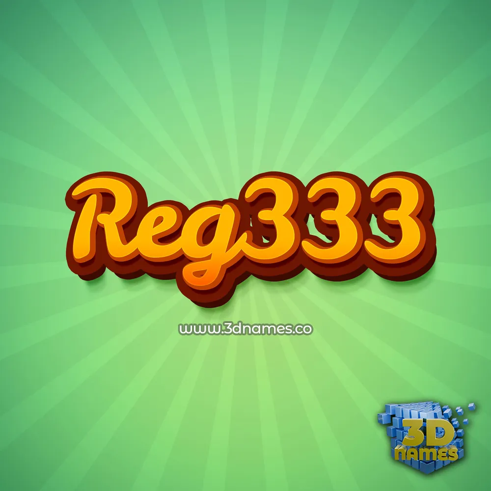 reg333 in Green Rays style - 3D name wallpaper