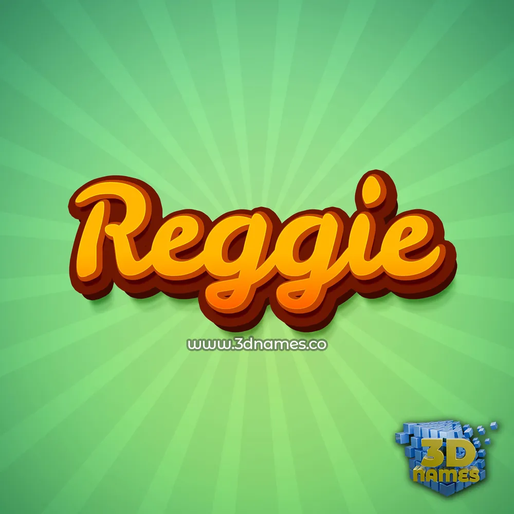 reggie in Green Rays style - 3D name wallpaper