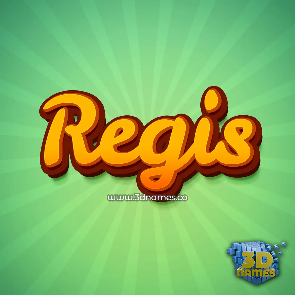 regis in Green Rays style - 3D name wallpaper