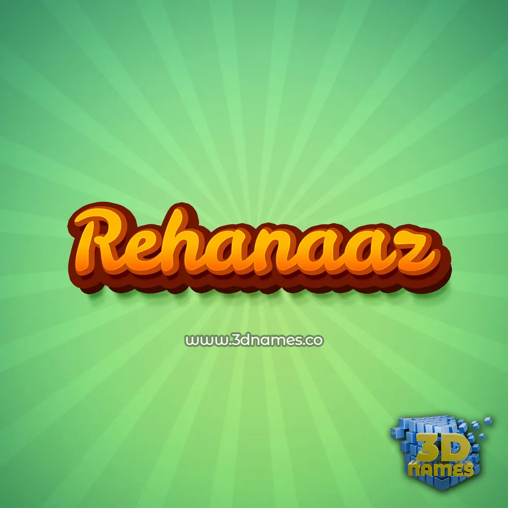 rehanaaz in Green Rays style - 3D name wallpaper