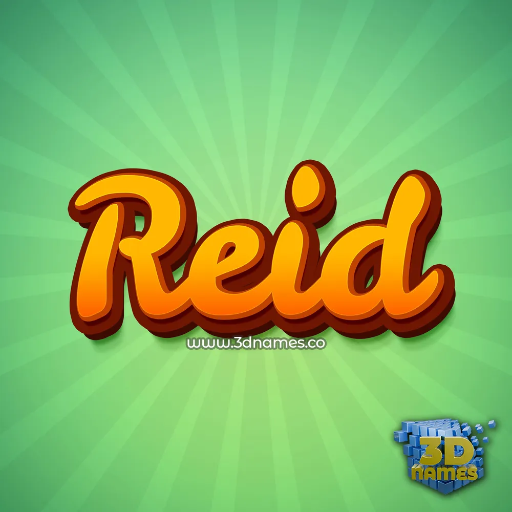 reid in Green Rays style - 3D name wallpaper