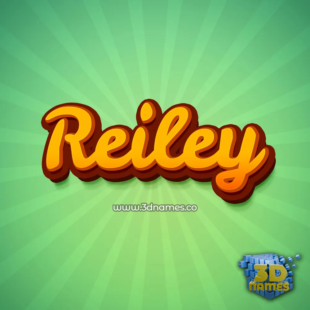 reiley in Green Rays style - 3D name wallpaper