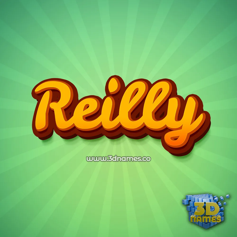 reilly in Green Rays style - 3D name wallpaper