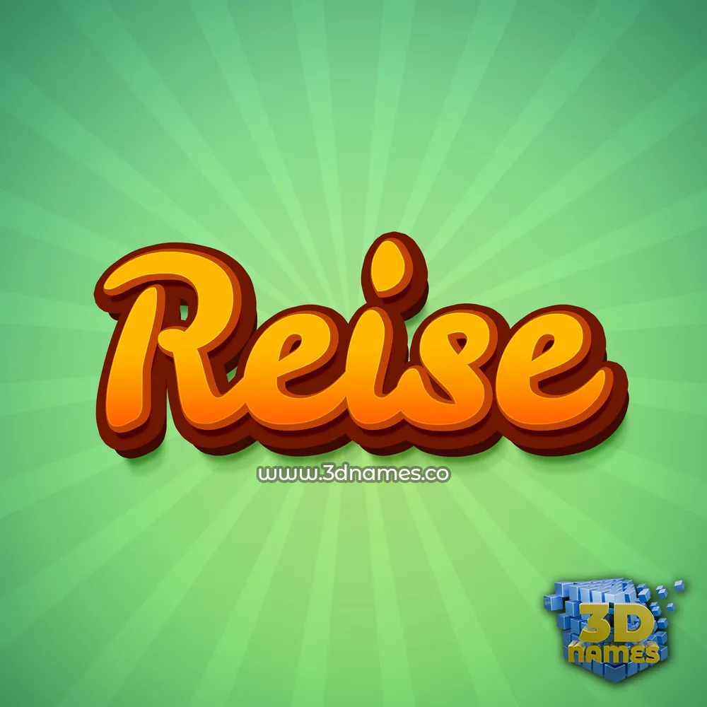 reise in Green Rays style - 3D name wallpaper