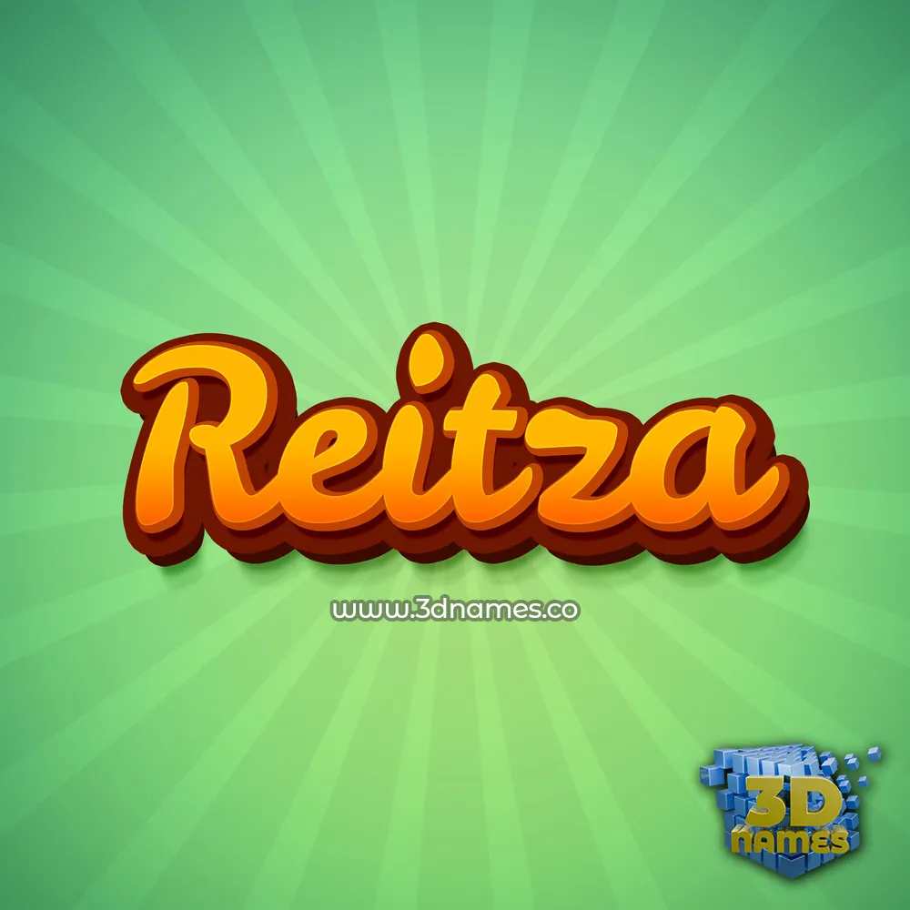 reitza in Green Rays style - 3D name wallpaper