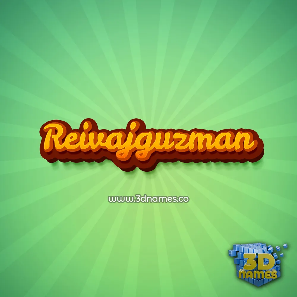 reivajguzman in Green Rays style - 3D name wallpaper