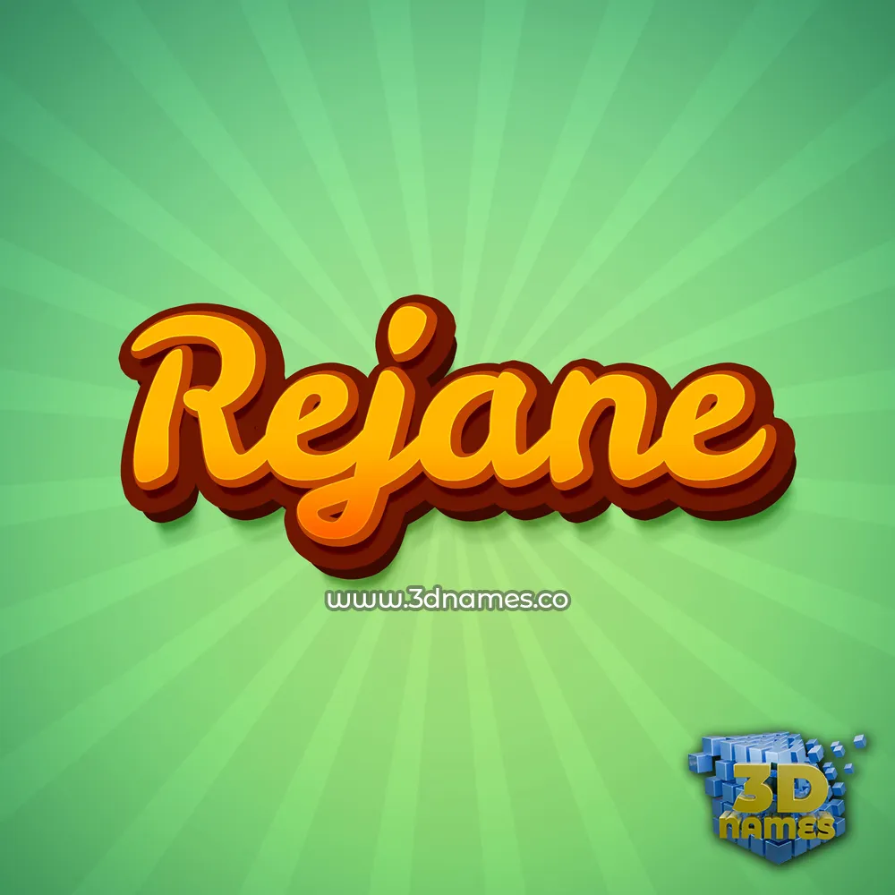 rejane in Green Rays style - 3D name wallpaper