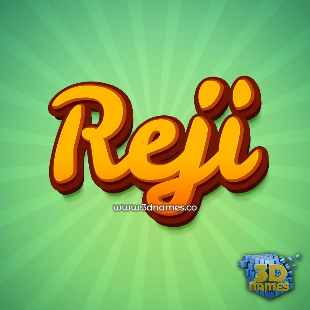 reji in Green Rays style - 3D name wallpaper