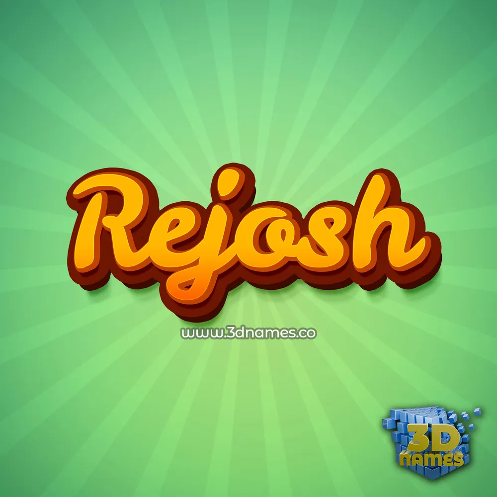 rejosh in Green Rays style - 3D name wallpaper