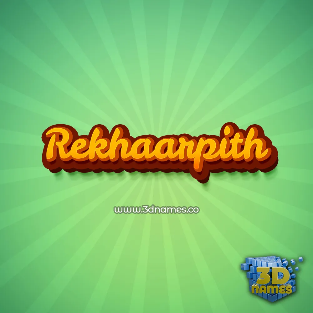 rekhaarpith in Green Rays style - 3D name wallpaper