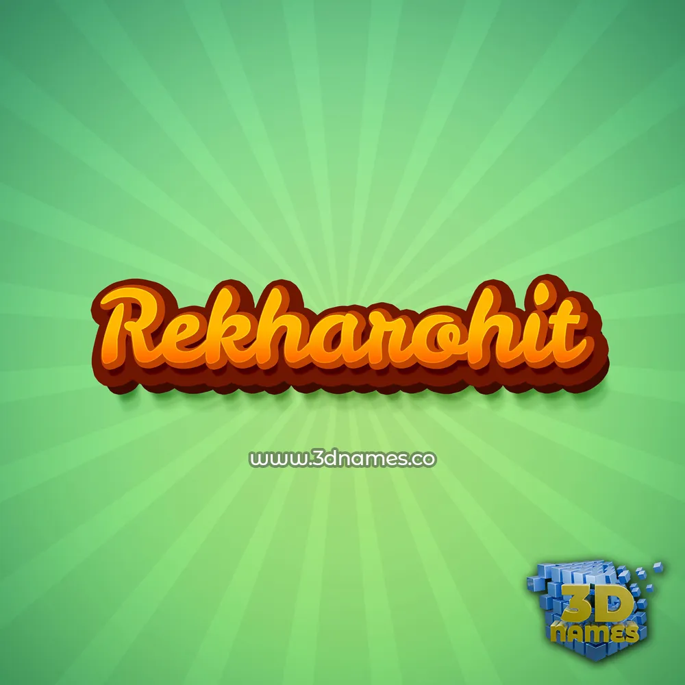 rekharohit in Green Rays style - 3D name wallpaper