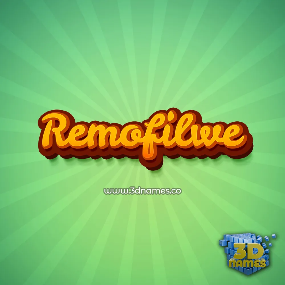 remofilwe in Green Rays style - 3D name wallpaper