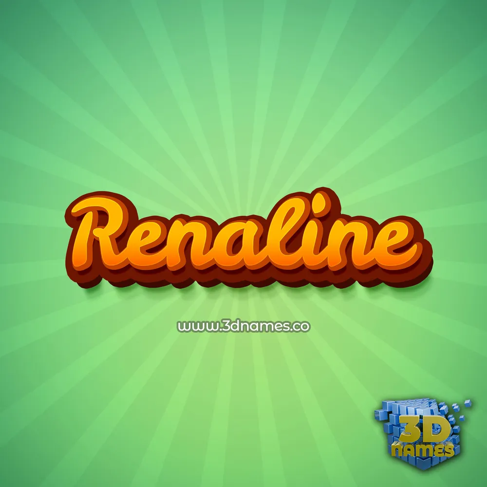 renaline in Green Rays style - 3D name wallpaper