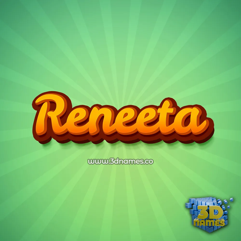 reneeta in Green Rays style - 3D name wallpaper