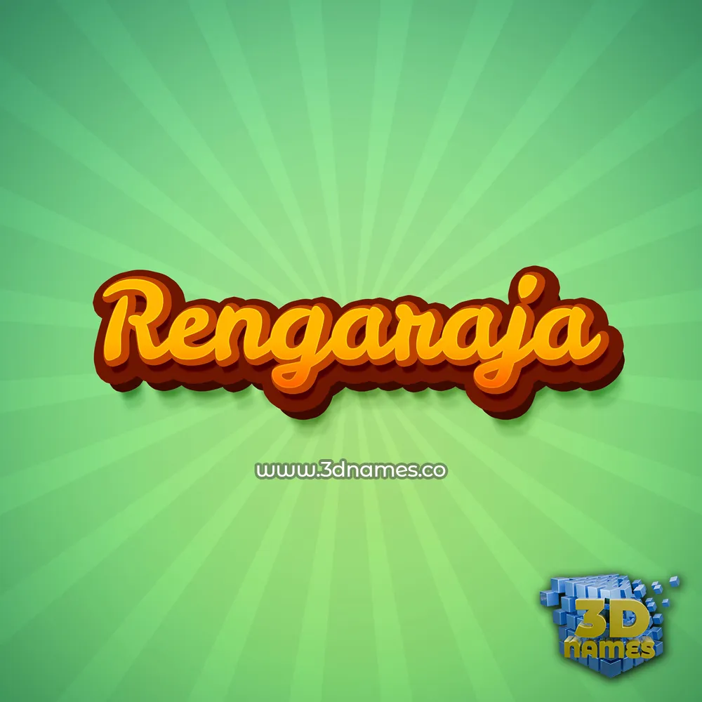 rengaraja in Green Rays style - 3D name wallpaper
