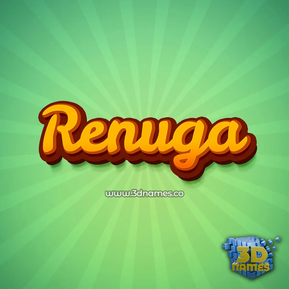 renuga in Green Rays style - 3D name wallpaper