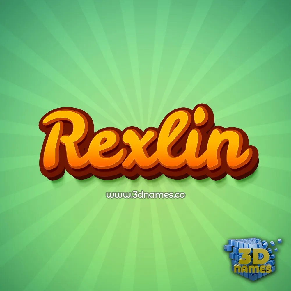 rexlin in Green Rays style - 3D name wallpaper